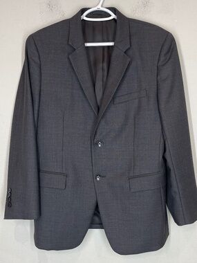Theory Blazer Men's 38 Short Gray Wool Sport Suit Coat Preppy Academia
